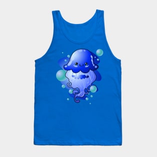 Kawaii Blue Jellyfish Tank Top